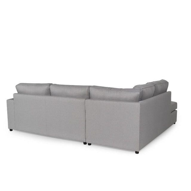 Classic-Grey-Fabric-4-Seater-Corner-Sofa-4-Piece-220cm