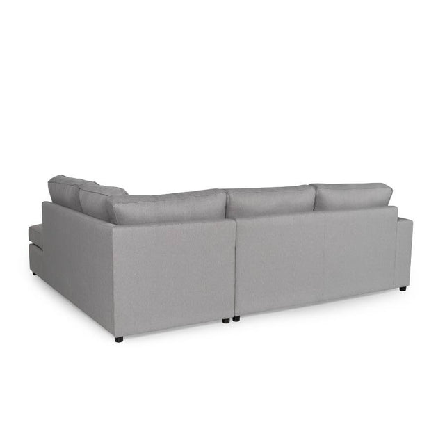 Classic-Grey-Fabric-4-Seater-Corner-Sofa-4-Piece-220cm