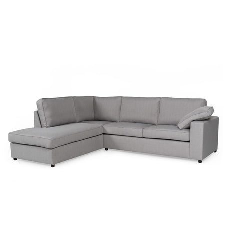 Classic-Grey-Fabric-4-Seater-Corner-Sofa-4-Piece-220cm