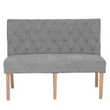 Alexandra Classic Grey Fabric Corner Dining Bench With Back