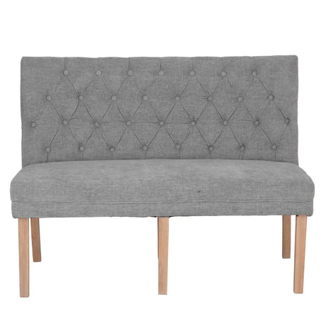 Alexandra Classic Grey Fabric Corner Dining Bench With Back