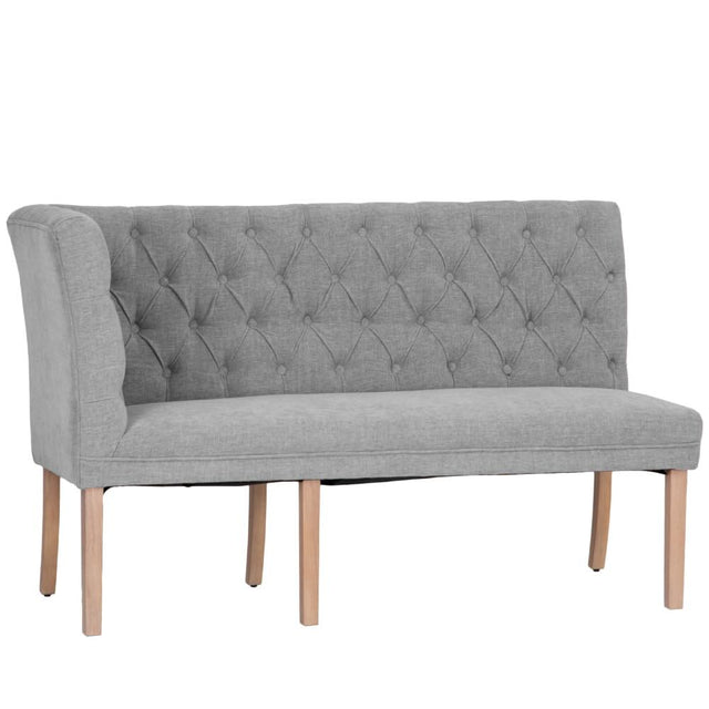 Alexandra Classic Grey Fabric Corner Dining Bench With Back