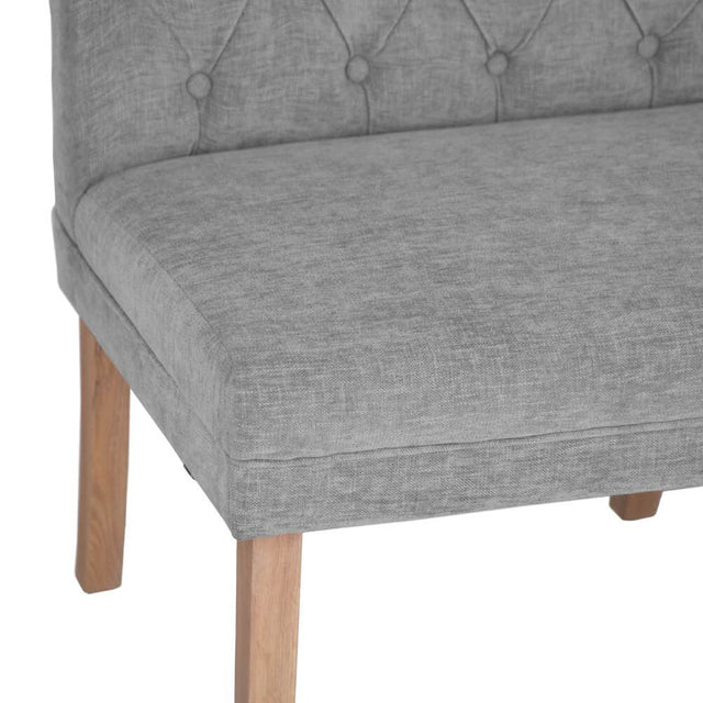 Alexandra Classic Grey Fabric Corner Dining Bench With Back