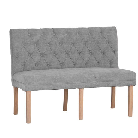 Alexandra Classic Grey Fabric Corner Dining Bench With Back