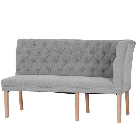 Alexandra Classic Grey Fabric Corner Dining Bench With Back