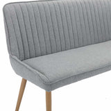 Monroe Classic Grey Linen Corner Dining Bench With Back