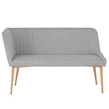 Monroe Classic Grey Linen Corner Dining Bench With Back