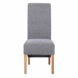 Classic-Grey-Fabric-High-Back-Dining-Chair-Wood-Legs-Set-of-2