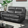 Classic-Grey-Faux-Leather-Reclining-Sofa-2-Seater-165cm