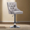 Classic-Grey-Velvet-Knocker-Back-Diamond-Stitched-Adjustable-Bar-Stool-Stainless-Steel-Base