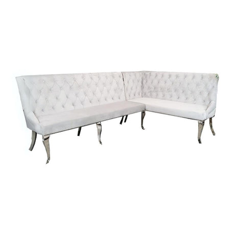 Classic-Large-Light-Grey-Velvet-Corner-Dining-Bench-Metal-Curved-Legs