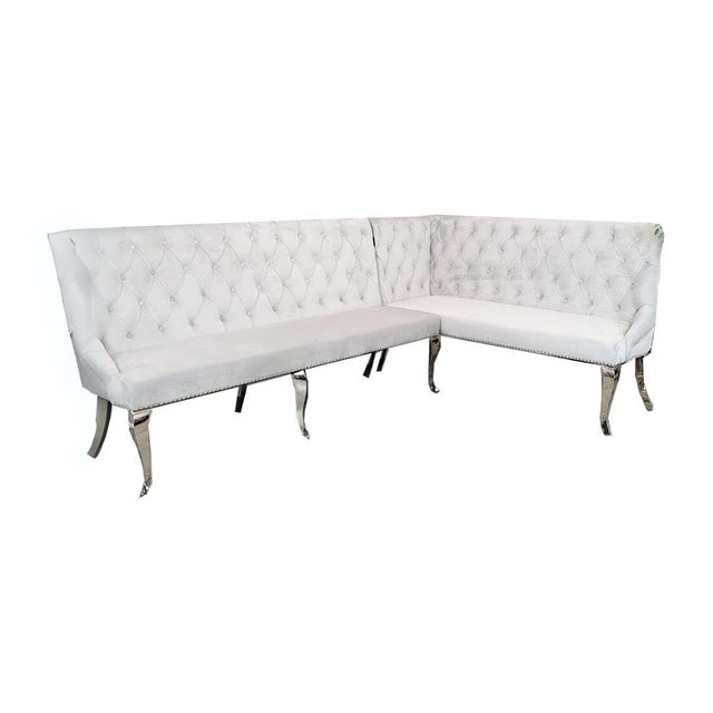 Classic-Large-Light-Grey-Velvet-Corner-Dining-Bench-Metal-Curved-Legs