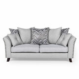 Classic-Light-Grey-Fabric-3-Seater-Standard-Sofa-With-Studded-Detailing-Wood-Legs-200cm