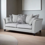 Classic-Light-Grey-Fabric-3-Seater-Standard-Sofa-With-Studded-Detailing-Wood-Legs-200cm