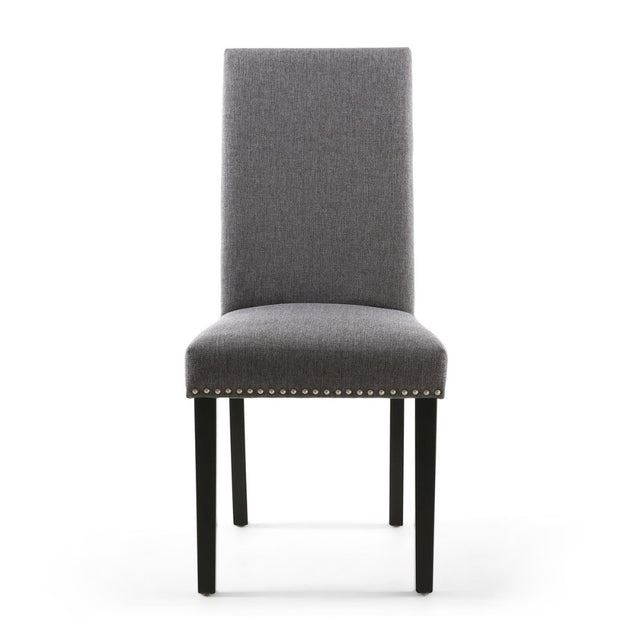 Classic-Light-Grey-Linen-Dining-Chair-Black-Rubberwood-Legs-Set-of-2