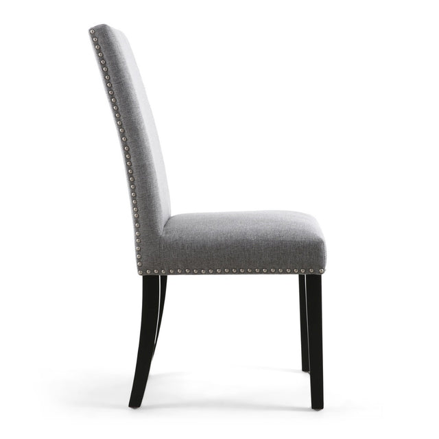 Classic-Light-Grey-Linen-Dining-Chair-Black-Rubberwood-Legs-Set-of-2