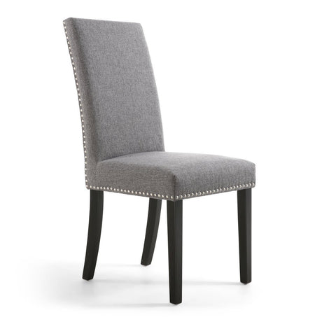 Classic-Light-Grey-Linen-Dining-Chair-Black-Rubberwood-Legs-Set-of-2