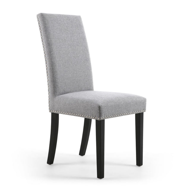 Classic-Light-Grey-Linen-Dining-Chair-Black-Rubberwood-Legs-Set-of-2