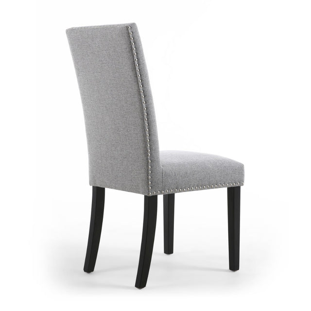 Classic-Light-Grey-Linen-Dining-Chair-Black-Rubberwood-Legs-Set-of-2