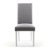 Classic-Light-Grey-Linen-Dining-Chair-White-Rubberwood-Legs-Set-of-2