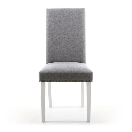 Classic-Light-Grey-Linen-Dining-Chair-White-Rubberwood-Legs-Set-of-2