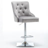 Classic-Light-Grey-Velvet-Knocker-Back-Bar-Stool-Adjustable-Stainless-Steel-Base