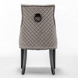 Classic-Light-Grey-Velvet-Knocker-Back-Dining-Chair-Diamond-Stitched-Back-Black-Metal-Legs-Set-of-2