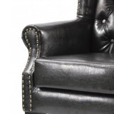 Classic-Luxury-Black-Faux-Leather-Lounge-Chair-With-Deep-Buttoned-Back-_-Chrome-Studded-Lining-Wood-Legs