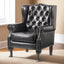 Classic-Luxury-Black-Faux-Leather-Lounge-Chair-With-Deep-Buttoned-Back-_-Chrome-Studded-Lining-Wood-Legs