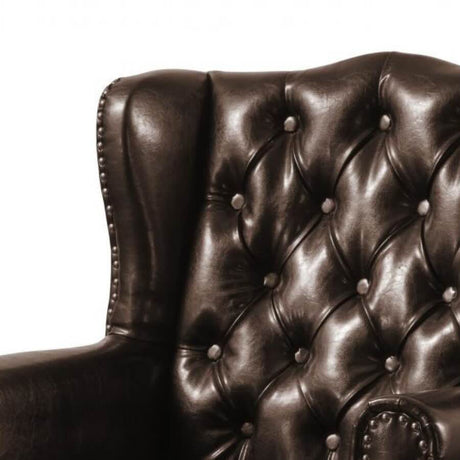 Classic-Luxury-Brown-Faux-Leather-Lounge-Chair-With-Deep-Buttoned-Back-_-Chrome-Studded-Lining-Wood-Legs