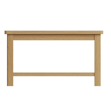 Maxwell Rustic Rectangular Oak Wood Coffee Table With Shelf 80cm