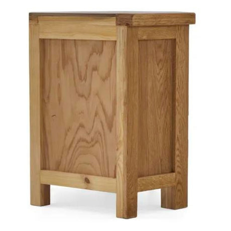 Greenwich Rustic Oak Wood Corner TV Stand With Storage