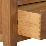 Canary Rustic Oak Wood Corner TV Stand With Storage