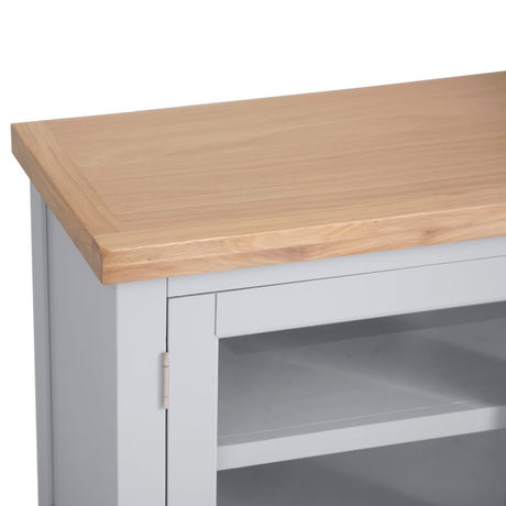 Alexandra Classic Oak Wood Grey TV Stand With Storage