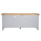 Alexandra Classic Oak Wood Large Grey TV Stand With Storage