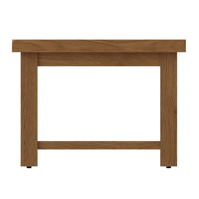 Arthur Rustic Rectangular Natural Oak Coffee Table With Shelf