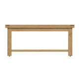 Arthur Rustic Rectangular Natural Oak Coffee Table With Shelf