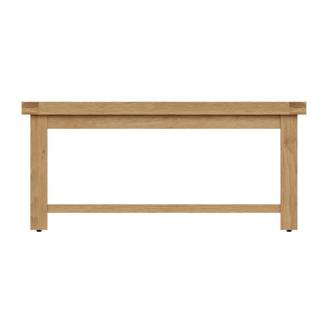 Arthur Rustic Rectangular Natural Oak Coffee Table With Shelf