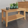 Monroe Rustic Rectangular Light Oak Wood Coffee Table With Shelf 90cm