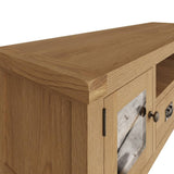 Arthur Classic Oak Wood Large TV Stand With Storage