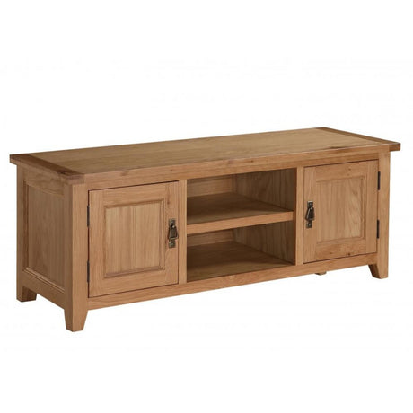 Canary Rustic Oak Wood TV Stand With Storage