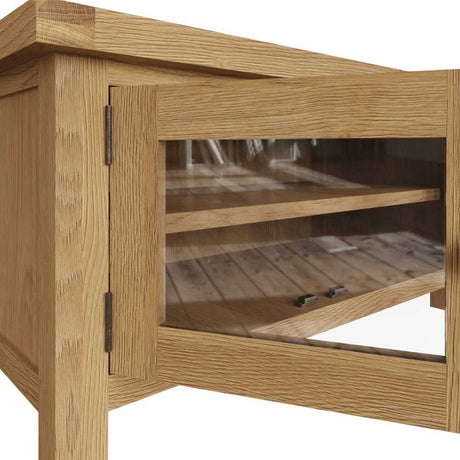 Arthur Classic Oak Wood TV Stand With Storage