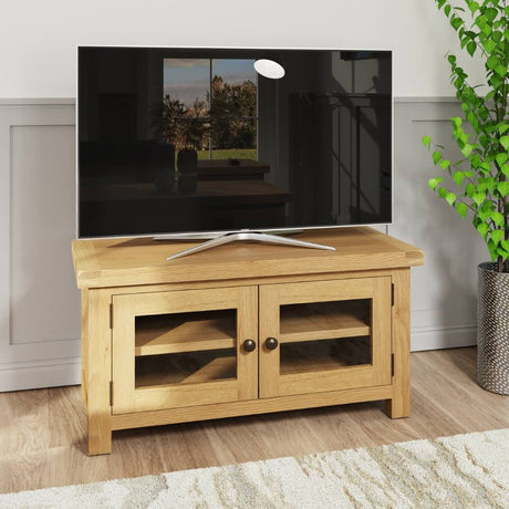 Arthur Classic Oak Wood TV Stand With Storage