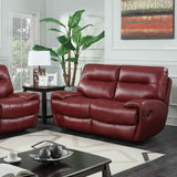 Classic-Red-Faux-Leather-Reclining-Sofa-2-Seater-165cm