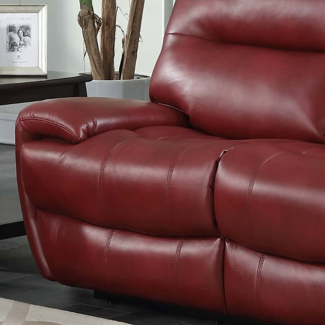 Classic-Red-Faux-Leather-Reclining-Sofa-2-Seater-165cm