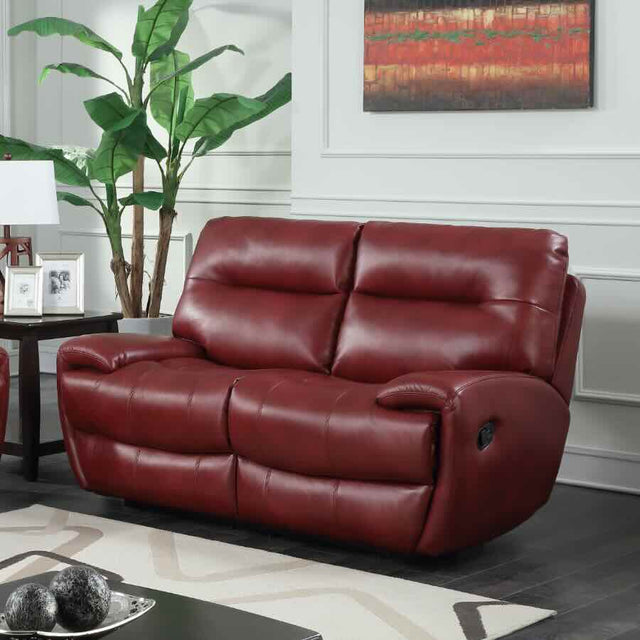 Classic-Red-Faux-Leather-Reclining-Sofa-2-Seater-165cm