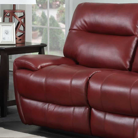 Classic-Red-Faux-Leather-Reclining-Sofa-3-Seater-220cm-with-2-recliners