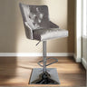 Classic-Shimmer-Grey-Velvet-Knocker-Back-Bar-Stool-Adjustable-Stainless-Steel-Base