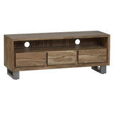 Charleston Industrial Solid Acacia Wood TV Stand With Storage