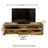 Kochi Modern Solid Mango Wood TV Stand With Storage